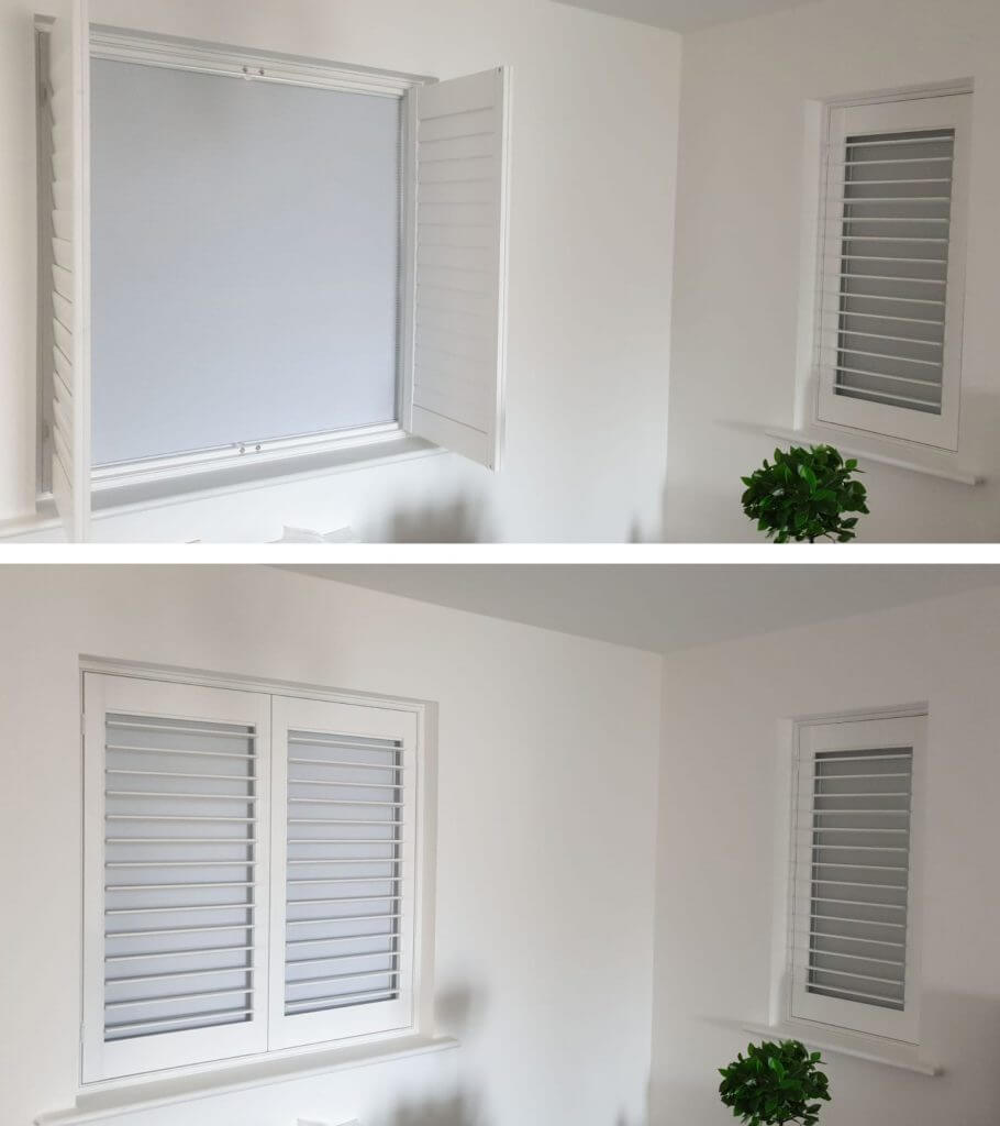 Pure White Real Wood Shutters With Blackout Option - Wickford