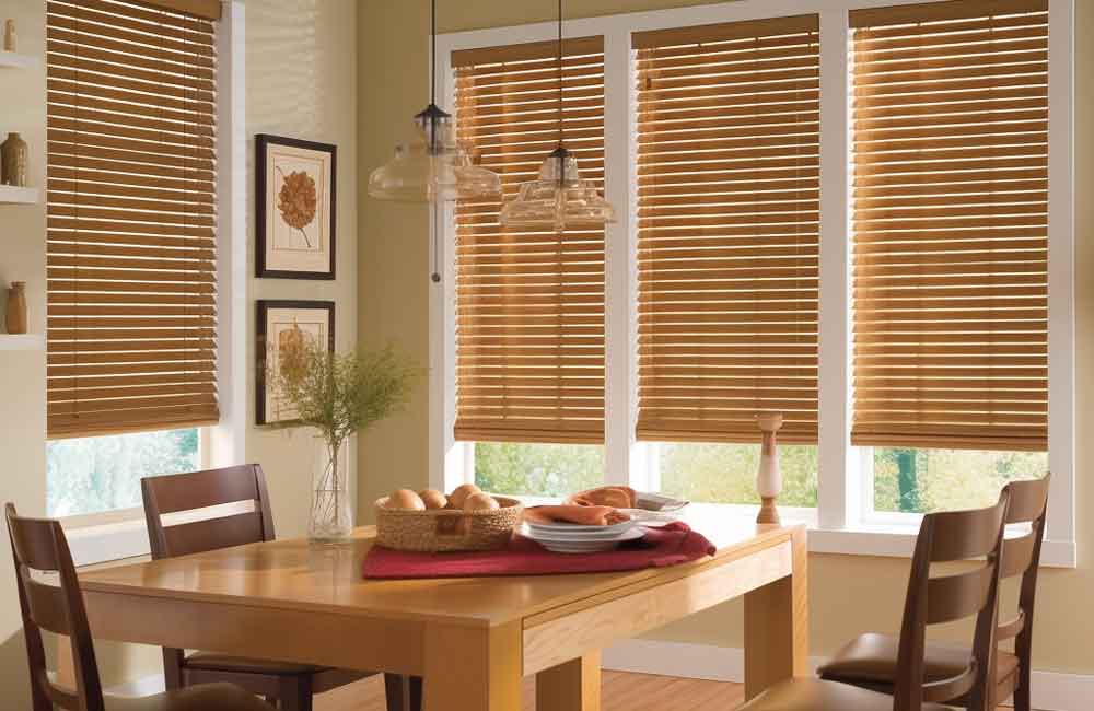 Wood Blinds Dining Room