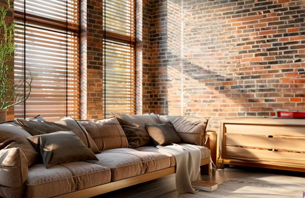 Rustic Room With Venetian Blinds