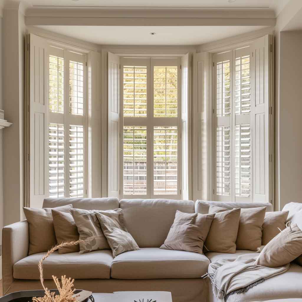 Shutters In A Living Room Bay