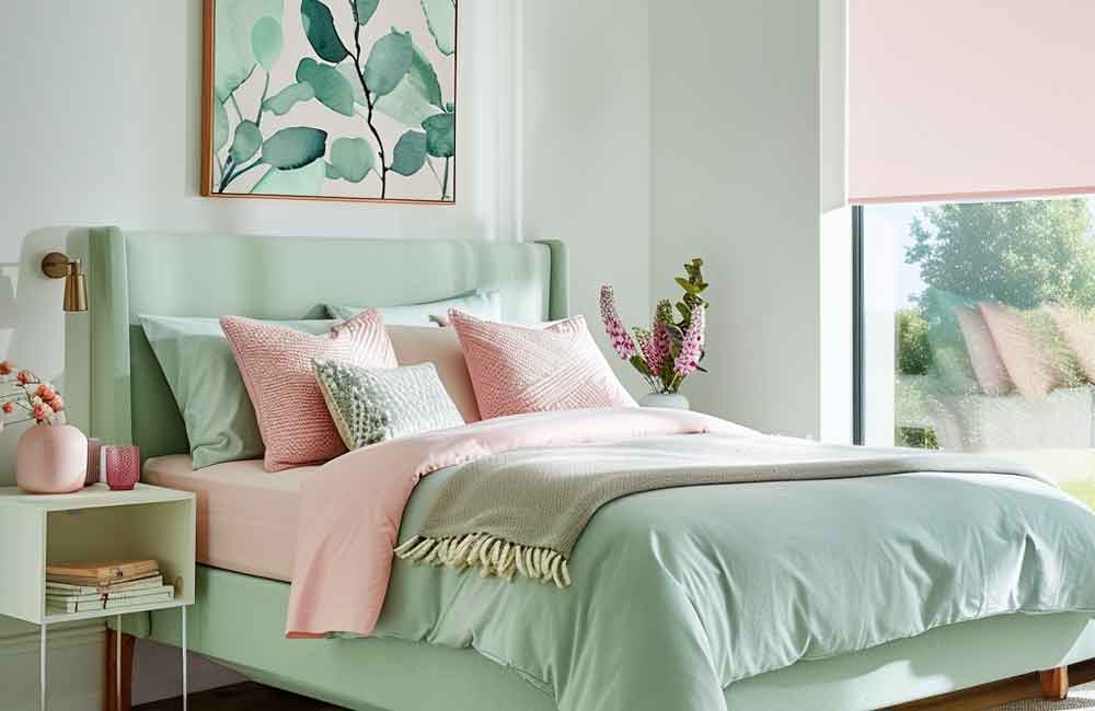 Combining Mint And Blush Pink With Blinds Featured